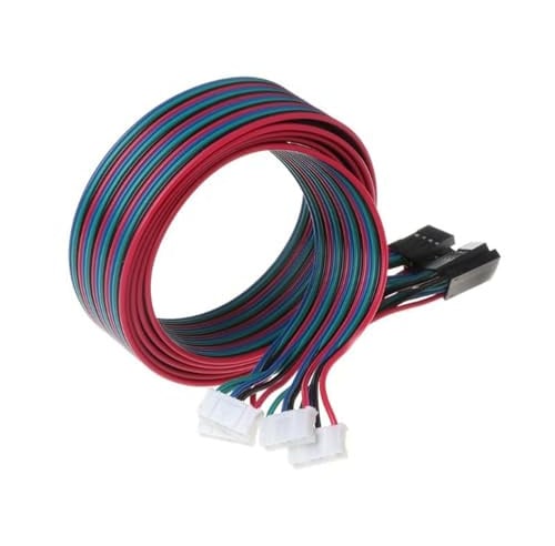 GTPBAO Mikrobewegung 4 stücke XH2.54 Terminal 4pin Schrittmotorkabel 1 Meter Kabel Mit 2 Anschlüssen Nema 17 Schrittmotorkabel Draht Getriebeschlitten