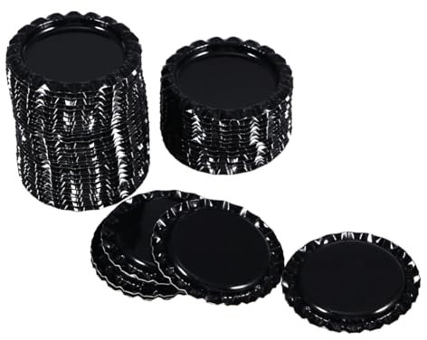 OSALADI 100pièces Capsules De Bouteille Pour Bouteille De Bière Décoratives Intérieures Lot De Noires