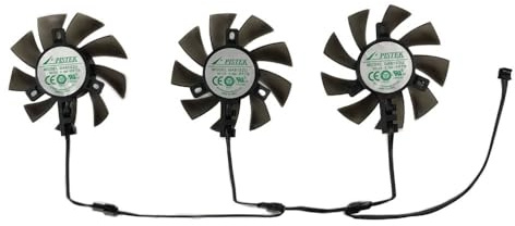 FDMOZRE 3 pièces GA81S2U, T128010SU, Refroidisseur de GPU, pour AMD pour XFX pour Radeon VII, pour PowerColor AX RX 570 4 Go, pour GIGABYTE pour GTX1660Ti 6700 5700 XT(GA81S2U)