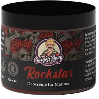 Sergejs Soap - Deocreme | Effektive Deocreme | 100% natürliche Inhaltsstoffe | Naturkosmetik | Pflege für die Achseln | Schweißfrei | Frei von Silikonen (Leder & Sandelholz)