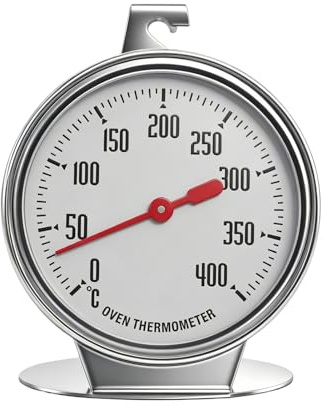 NYVOR Ofenthermometer für Backofen, Edelstahl Backofenthermometer mit Gut Lesbarer Anzeige, Präzisen Temperaturkontrolle Beim Backen, Messbereich 0°C bis 400°C Backthermometer für Backen BBQ Kochen