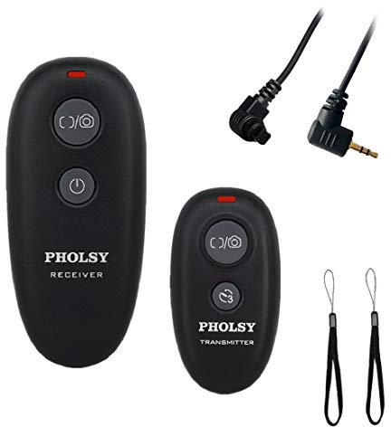 PHOLSY Kabellose Kamera Fernauslöser Auslöser Fernbedienung für Canon R100 R8 R6ii R7 R10 90D 250D 850D 6Dii 7Dii G1Xiii; für Olympus OM-1 EM1X EM1ii EM5iii; für Fuji GFX50Sii GFX100 XT3 XT4 XT5 XT30