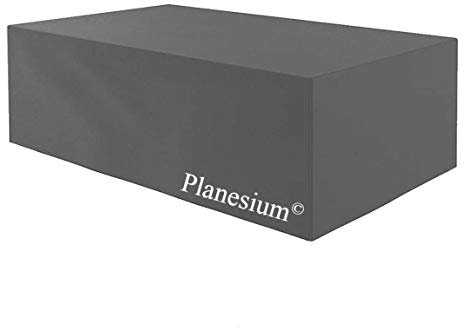 Planesium Premium Schutzhülle Gartenmöbel Abdeckung/Gartentisch Hülle Haube Abdeckplane wasserdicht atmungsaktiv reißfest Garnitur Lounge 575g/lfm B 220cm x T 100cm x H 110cm Anthrazit