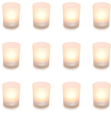 pajoma Teelichtgläser Glas für Teelichter Votivglas (Glas Satiniert)