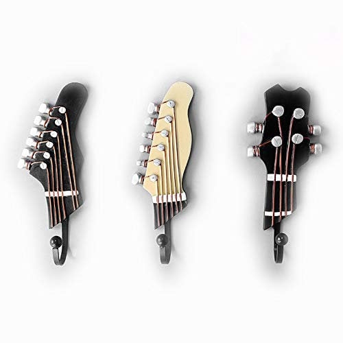 OFKPO 3 Pezzi Ganci Appendiabiti Creative Vintage - Forma di Chitarra
