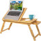 Laptop-Tisch für Bett, PC-Tablett, aus Bambus, tragbar, zusammenklappbar, aus Bambus, 30 x 50 x 20 cm (Stil 2)