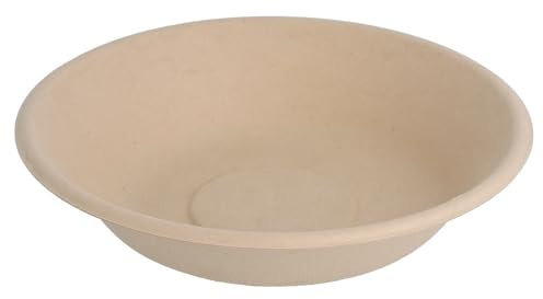 García de Pou 212.74 Bionic Platos Hondos, 460 ml, Diámetro 16 x 3.6 cm, 1000 unidades, Natural