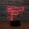 HPBN8 Ltd 3D Pistole Optical Illusions LED Lampen Tolle 7 Farbwechsel Berühren Tabelle Schreibtisch-Nacht Licht Mit USB-Kabel für Schlafzimmer Geburtstagsgeschenke Geschenk