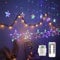 Curtain String Lights, 138 LED Fairy Star Window Lights with 8 Modes Remote Control Adjustable, Christmas Window Lights Battery Powered for Home Festival Wedding Party(Multicolor)