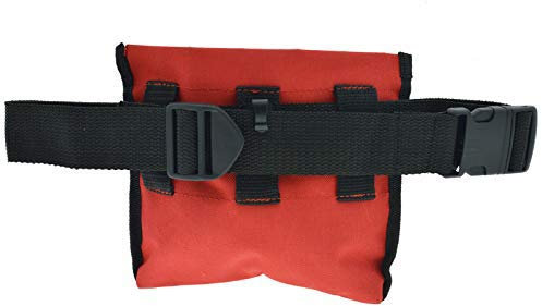 YNR Animal de Compagnie Friandise Pochette Chat Chien Entraînement Snack Sac Rangement Support Distributeur Casse-Croûte Jouets Boules Ceinture Réglable - Rouge