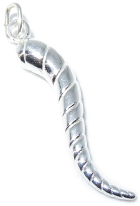 Horn des Lebens Sterling Silber Charm-Anhänger .925 x 1 Glücks- und Glücksbringer