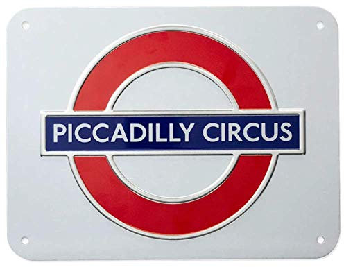 GWC London Underground Zeichen, Piccadilly Circus, Medium Metall Schild