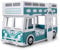 Julian Bowen Campervan Bunk Bed, White & Green, Single