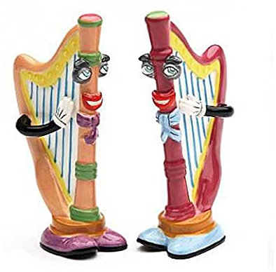 Gall&Zick Salz- & Pfefferstreuer Instrumente Lustig bunt Keramik (Harfe)