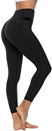 Persit Sporthose Damen, Sport Leggins für Damen Yoga Leggings Yogahose Sportleggins Schwarz-Size 34 (Herstellergröße: XS)