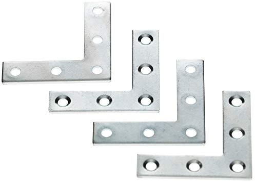 KOTARBAU® 25er Set Eckwinkel 40 x 40 x 10 x 1,5 mm Winkelverbinder Eckhalterung Flachwinkel L-Form Möbelwinkel zum Verstärken von Fenstern Türen Holzkonstruktionen