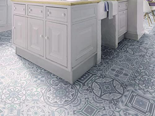 PVC Bodenbelag Vinylboden im Retro-Design, Zuschnitt (2m breit, 8m lang)