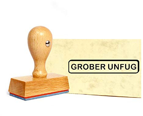 Stempel Grober Unfug - Holzstempel - 49 x 9 mm