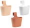 ENGELLAND 3 x Blumentopf zum Auf-Hängen, Geländertopf, Rotbraun, Weiß, Apricot, Hängetopf, Balkon-Kasten, oval, Übertopf, Pflanzkasten, mit Wasserspeicher/Wasserauffangschale, 2,8 Liter