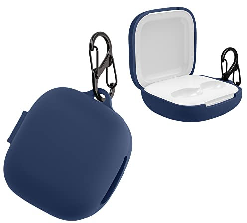 kwmobile Case Compatible with Beats Fit Pro Case - Silicone Cover Holder for Earbuds - Dark Blue