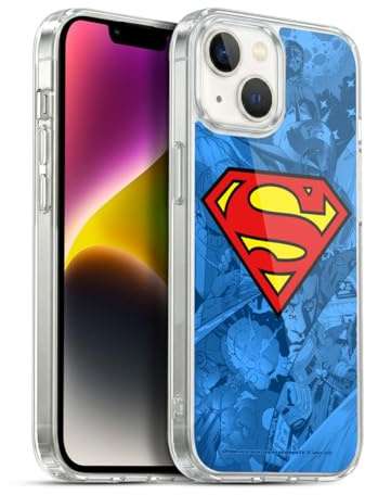 Head Case Designs Offizielle Superman DC Comics Collage Comic Kunst Gel Handyhülle Hülle [Militärischer Schutzgrad] Kompatibel mit Apple iPhone 14