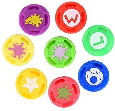 8 Pièces Mignons Capuchons de Poignée de Pouce, Couvercle de Capuchon de Poignée de Bâton de Pouce de Manette de Contrôleur Analogique en Silicone de Remplacement pour Switch PRO