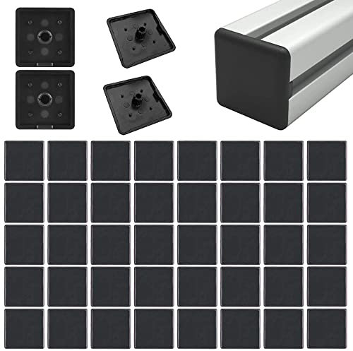 Dfuqanb 40 Stück Aluminium Profil 3030 Endkappe, Endkappen Kunststoff 30x30mm, Rohrkappen aus hochwertigem Kunststoff, für Alu-Konstruktionsprofil, Profil-Endkappe, Profil-Abdeckkappe (3030)