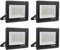 treoir 50w Flutlichtstrahler: 6000K Kaltweiß Superhell 5000LM IP66 Wasserdichter led strahler für Hinterhof/Stadion/Werkstatt Außenbeleuchtung (4pcs, 50W)