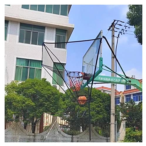 Basketball Rebounder Basketball Wurftrainer Basketball-Rebounder Netzrückführungssystem, Metall Tragbar Basketballkorb-Rückholvorrichtung, Mit 180° Basketball-Rücklaufrutsche, Für Effizientes Schusstr