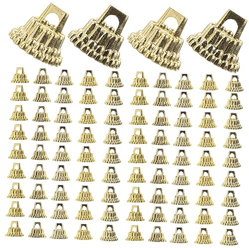 Gogogmee 1 Set Ball Anhänger Ende Abdeckung Exquisite Ball Ornamente Halter DIY Kugelkappen Kreative Ball Caps Ball Anhänger Endkappe Anhänger DIY Requisiten Weihnachten Dekor Kunststoff Feine