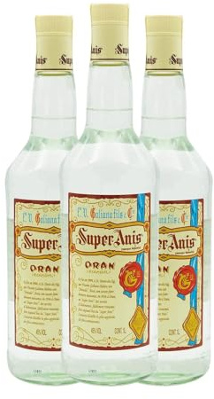 Anisado Galiana Fils Super Anis Sec Bouteille Missile 1 L (Boîte de 3 bouteilles missile de 1 L)