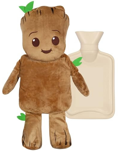 MARVEL Groot Wärmflasche mit weichem Bezug, Naturkautschuk 1l