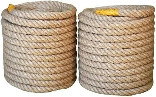 Corde de Jute, Corde de Manille torsadée de 20 mm d'épaisseur, Corde de Jute for terrasse, décoration de Jardin, Camping, Bricolage, Gratte-Chat, Ficelle (Taille : 20 mm, 40 m) (Taille : 20 mm, 10 m)