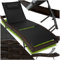 tectake® Sonnenliege, 6-Fach verstellbare Rückenlehne, Gartenliege wetterfest, Poolliege mit Kopfkissen, Outdoor Liege, UV-beständig, Strandliege für Garten, Terrasse und Balkon - braun gemischt