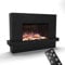 GLOW FIRE Kaminofen PR9 mit realistischem 3D E-Motion LED-Feuer - Stand-Elektrokamin mit Heizung, Kaminfeuer & Timer, max. 1500 W, 150x100x37 cm, Schwarz