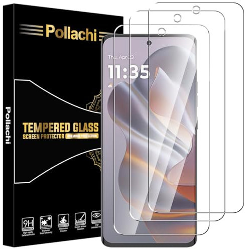 Pollachi [3 Pezzi Vetro Temperato per Motorola Moto Edge 50 Neo,Durezza 9H Anti Graffio,Anti-Impronte Senza Bolle,Pellicola Protettiva per Moto Edge 50 Neo