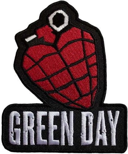 Green Day - Granada - Patch zum Aufbügeln - Logo gewebter Stoff - Rot/Schwarz/Weiß - One Size
