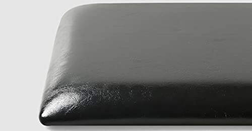 Schwarzes Leder-Stuhlkissen für drinnen und draußen, weiches Sitzpolster, wasserdicht und langlebig, dick, rutschfest, Schaumstoff-Sitzpolster, 30 x 40 cm