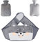 UptVin 3 Pcs Hot Water Bottle, 1L Hot Water Bottle with Cover Rubber Hot Water Bag Soft Artificial Plush Fur Water Cover with Hand Waist Warmer Cover for Pain Relief Waist Back Neck Shoulders