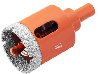 Meccion Broca de Diamante con Fresa Guía, Sierra Perforadoras de Diamante para Azulejos, Porcelana, Vidrio, Mármol, Cerámica (35mm)