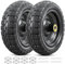 2-PCS 10x3 jantes increvables 10X3.0-6 avec alésage d'axe 5/8 pouce et roulements à double étanchéité compatibles avec les pneus de diable de brouette pneus de tondeuse|noir