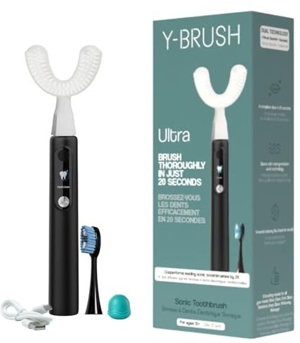 New Y-Brush Ultra 2025 – Automatische Schallzahnbürste mit Aufhellung – Mehrere Modi – 6 Monate Akkulaufzeit, fortschrittliche Plaque-Entfernung – Für Erwachsene - Klinisch Erwiesen