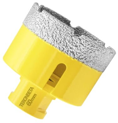 Teronbeta Diamond Core Drill Bit 60mm, M14 Vacuum Brazed Diamond Core Hole Cutter for Tile Porcelain Ceramic Granite Marble,Diamond Tip Drill Bit for Angle Grinder