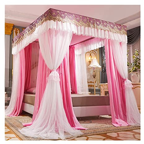 RDWQDGJG Copriletto, Zanzariera, Baldacchino, Zanzariera per Letti Larghi 1,8 m, Baldacchino Antipolvere per la Decorazione della Stanza, Tenda da Letto (Colore: Stile 1, Dimensioni:
