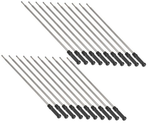 Sewroro 20stücke Kugelschreiber Nachfüllungen Schwarz Standard Mine Für Cross Und Andere Marken Gleichmäßiger Tintenfluss Zuverlässig Für Papiersorten