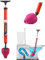 2025 New High Pressure Toilet Unblocker, One Shot Toilet Pipe Plunger, Upgraded Toilet Plunger Kit Air Plunger, Toilet Snake Drain Clog Remover, Toilet Plungers for Unblocking Pipe Clog (64CM)