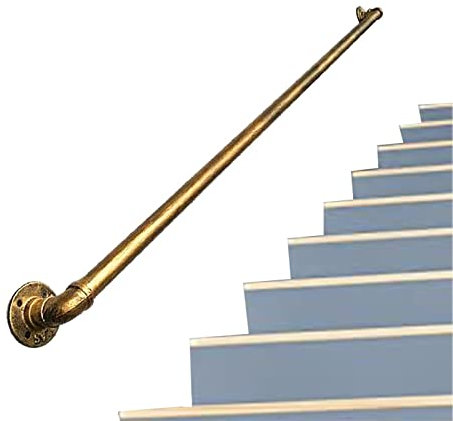 Handlauf für Treppen in antikem Gold, Kupfer, 2,1 m, Handlauf für Decken, Bars, Theken, Treppen, Handra
