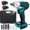 Cordless Impact Wrench Driver 1/2,for Makita 18V 2X 3.0AH Battery,Electric Drill 420Nm High Torque，3200 RPM Impact Drill with 4Pcs Driver Impact Sockets,for Car Repairs