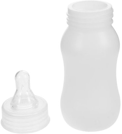 PEPLAYTAL Nuckelflasche milchspender Stillflasche für Kälber Trinkflasche für Vieh Taubenflaschennippel Futterautomat für Kleintiermilch Katze fütterung Flasche Milchflasche Plastik Weiß