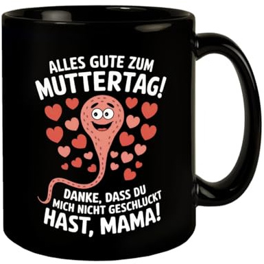 speecheese Tasse Alles Gute zum Muttertag mit lustiger Samenzelle | Lustiger Spruch für humorvolle Kaffeegenießer - perfekt zum Muttertagsgeschenk